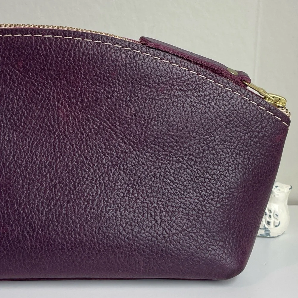 Portland Leather Total Eclipse Makeup Bag